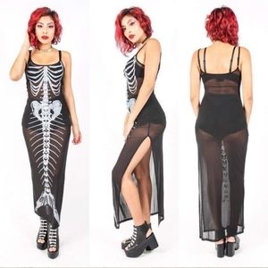 β Iron Fist Bone Deep Mesh Maxi Dress β